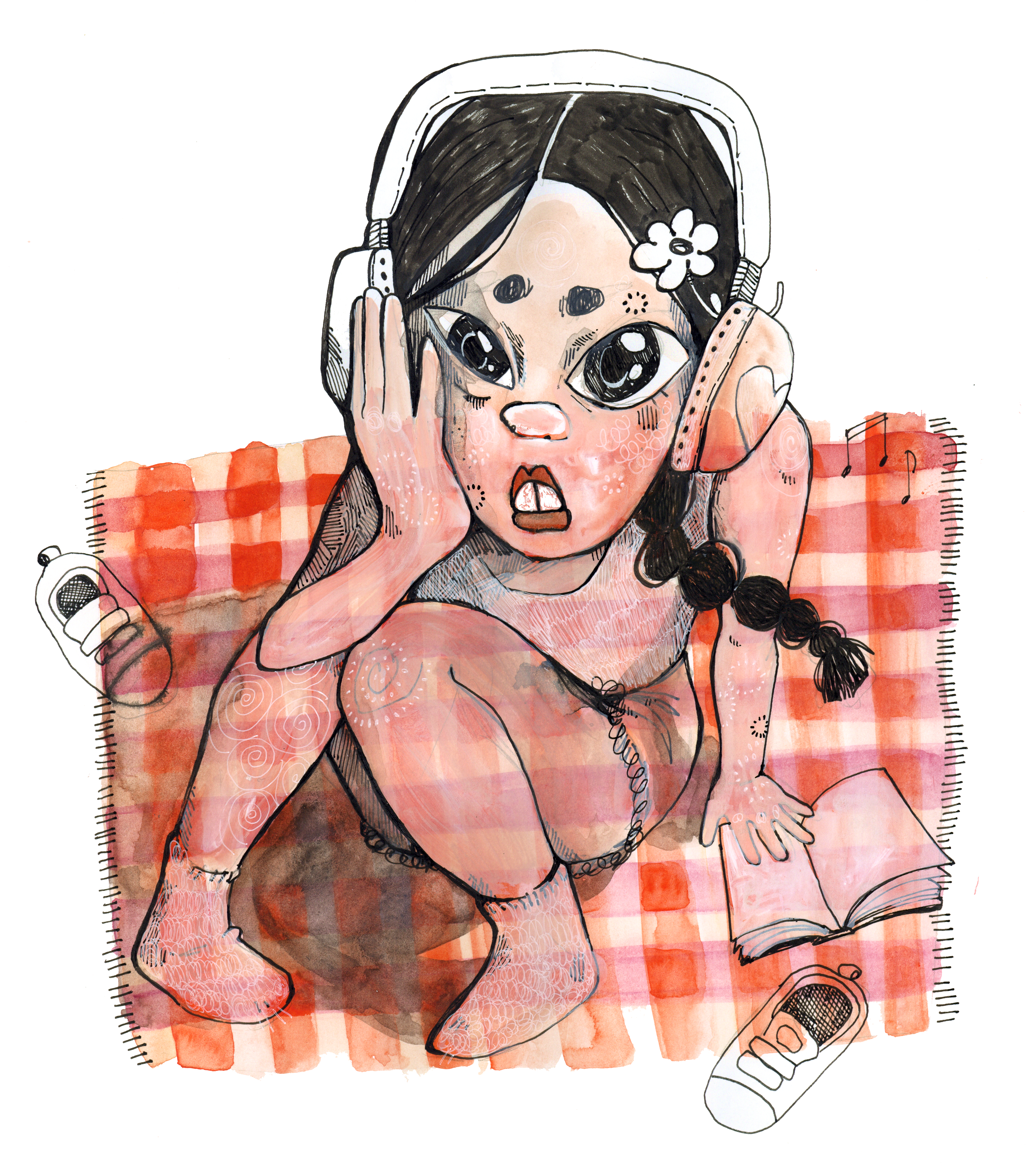 gingham — illustration by Maya Babeanu