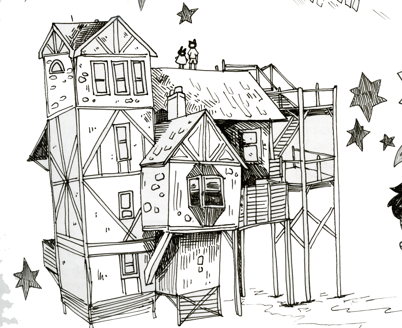 house drawing — illustration by Maya Babeanu