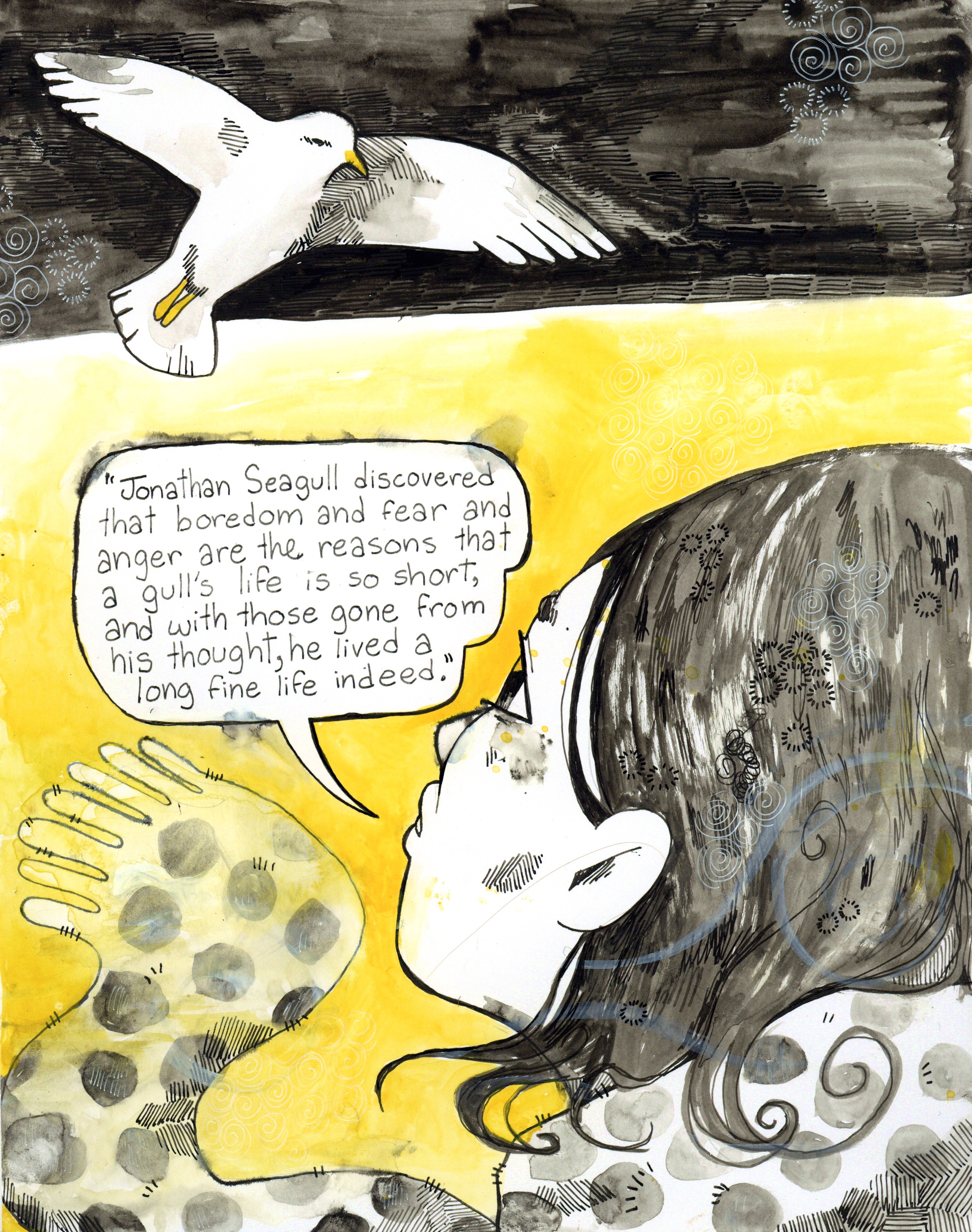 jonathan livinston seagull — illustration by Maya Babeanu