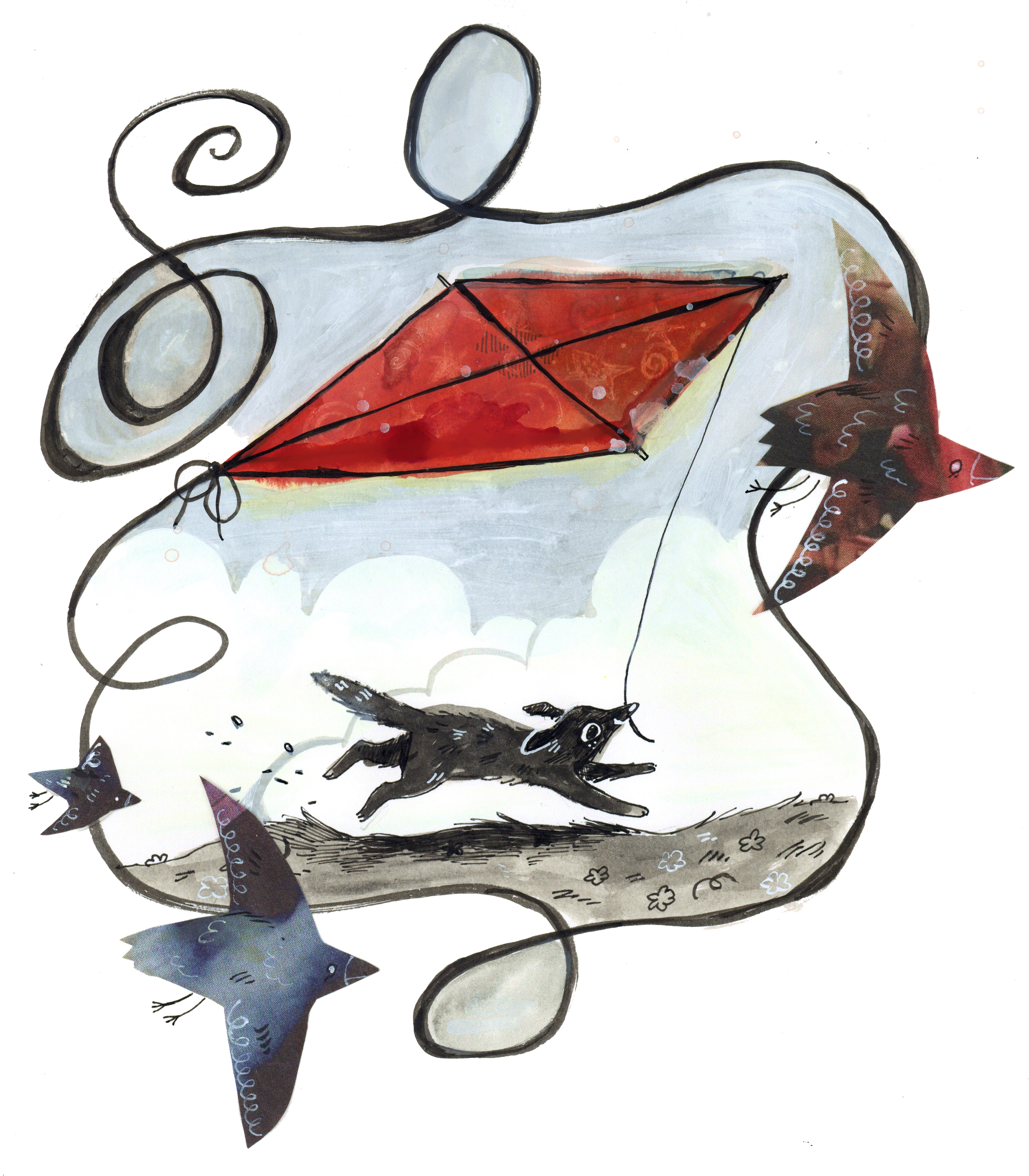 kite — illustration by Maya Babeanu